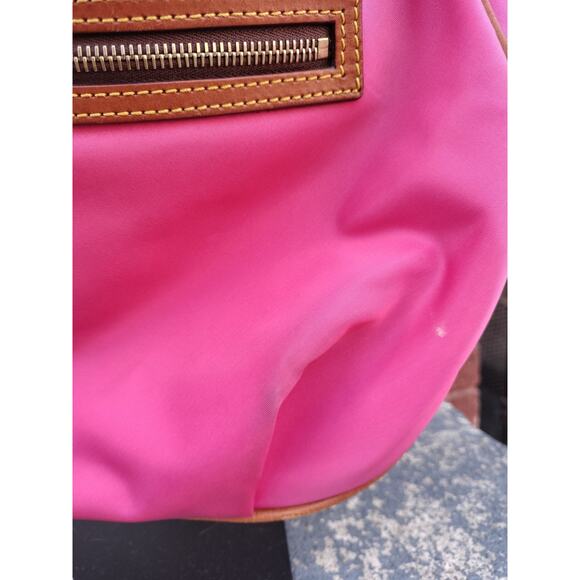 Dooney and Bourke Women's Hot Pink Nylon Leather Strap Shoulder Bag Read Descri - Picture 10 of 15